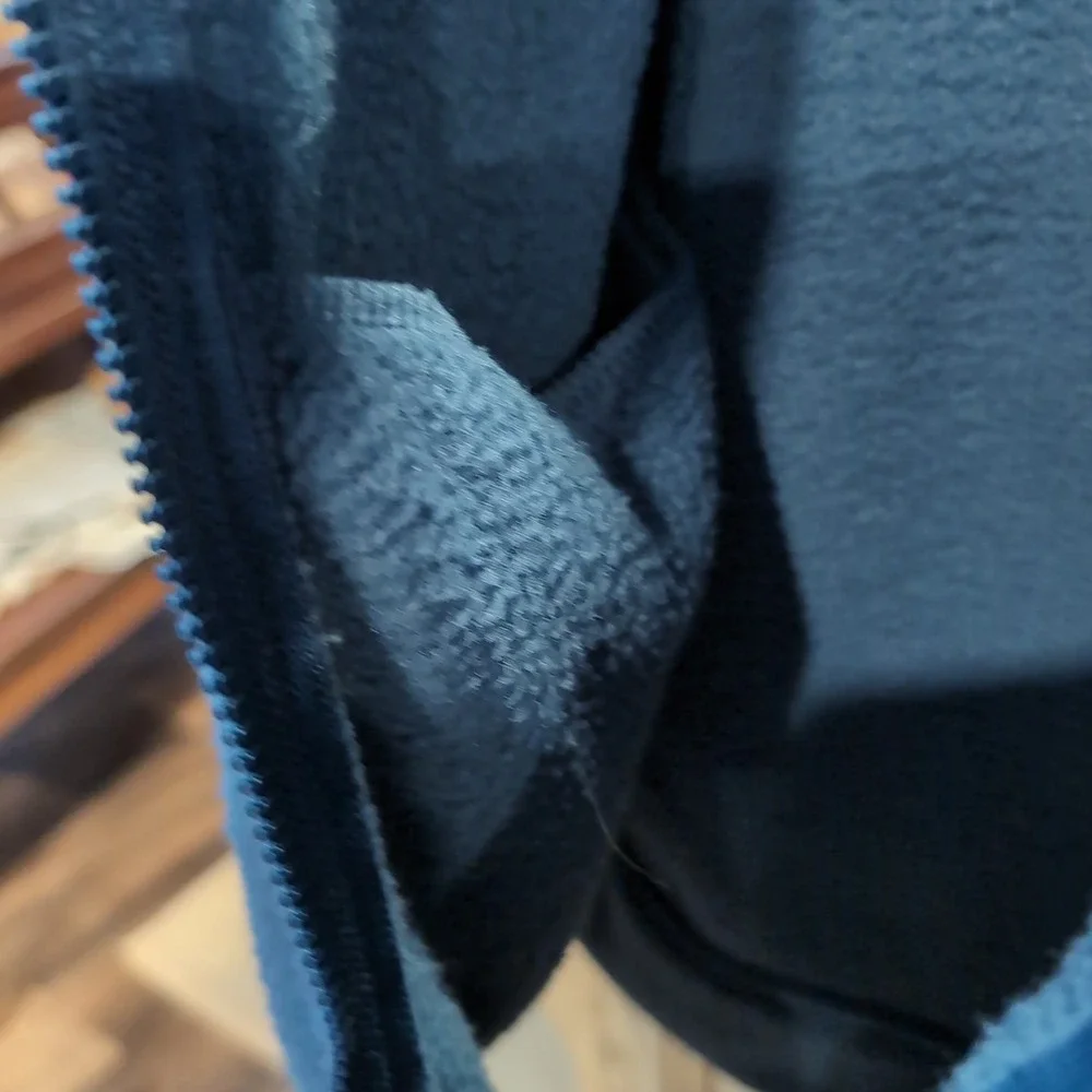 Orvis Mens Soft Shell Fleece Jacket Turquoise Blue Size Medium Pockets Int & Ext